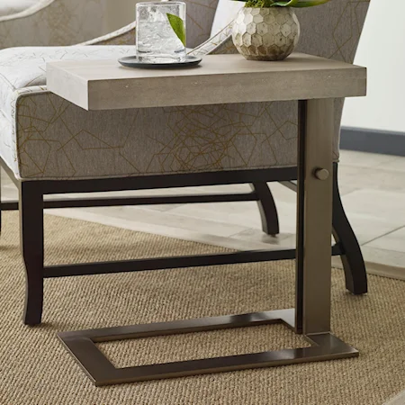 Blaine Chairside Table with Adjustable Base